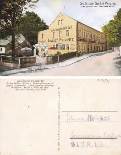 Pappritz Dresden Gasthof Karl Fleischer * um 1930