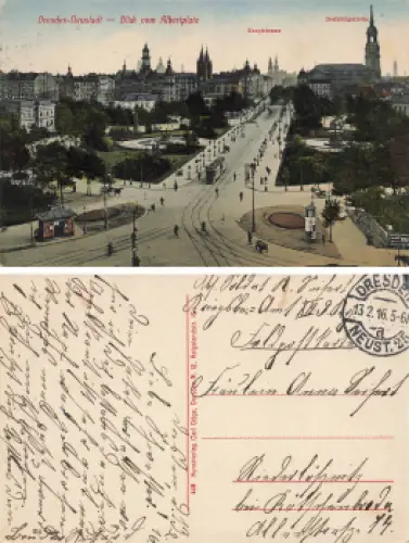 Dresden Neustadt Albertplatz o 1916