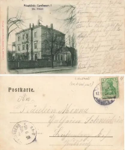 Dresden Neustadt Carolinenstrasse 1 Privatklinik Dr. Peters o 1903
