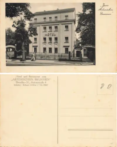 Dresden Neustadt Antonstraße 4 Hotel Artesischer Brunnen Richard Göhler * um 1930