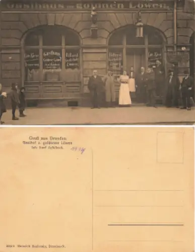 Friedrichstadt Dresden Friedrichstrasse 7 Gasthof zum goldenen Löwen Josef Apfelbeck * 1914
