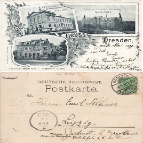 Albertstadt Dresden Marien Allee 1 Militärische Effekten Handlung Julius Kölitz o 1891