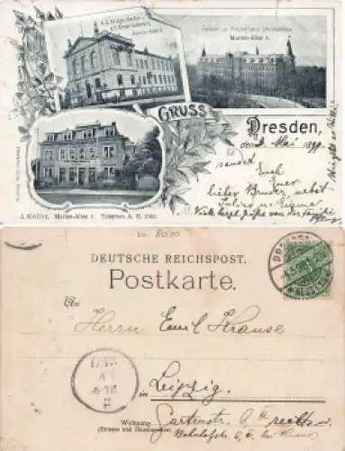 Albertstadt Dresden Marien Allee 1 Militärische Effekten Handlung Julius Kölitz o 1891