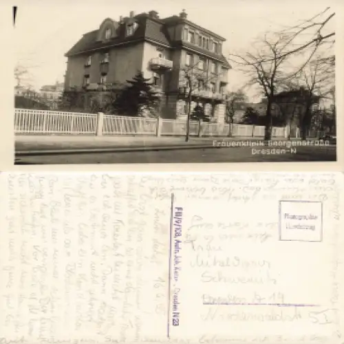 Dresden Neustadt Georgenstraße Frauenklinik gebraucht 1955