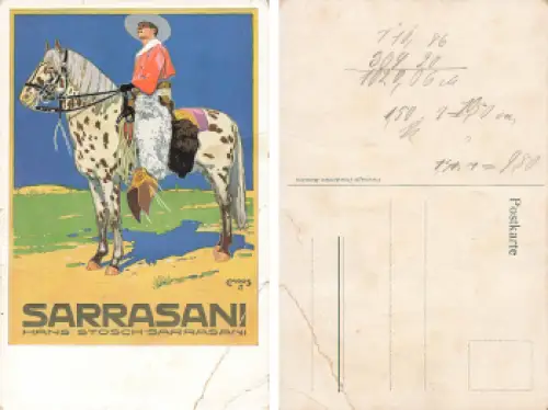 Zirkus Sarrasani Dresden Künstlerkarte C Moos * um 1912