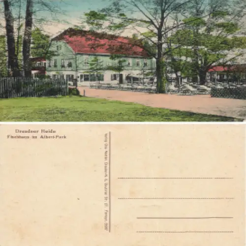 Radeberger Vorstadt Dresden Neustadt Fischhaus im Albert Park * um 1920