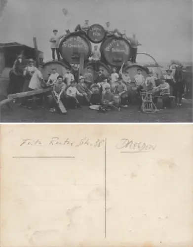 Pieschen Dresden Weber & Thomas Böttcherei Fritz Reuter Straße 38 Echtfoto 1909