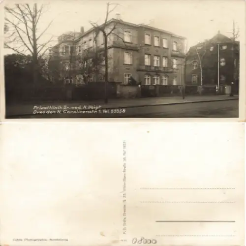 Dresden Neustadt Carolinenstaße 1 Privatklinik Dr. H. Voigt * um 1920