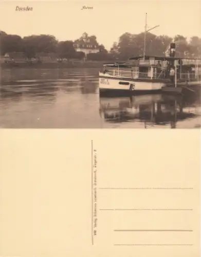 Johannstadt Dresden Elbfähre zu Antons Restaurant * um 1910
