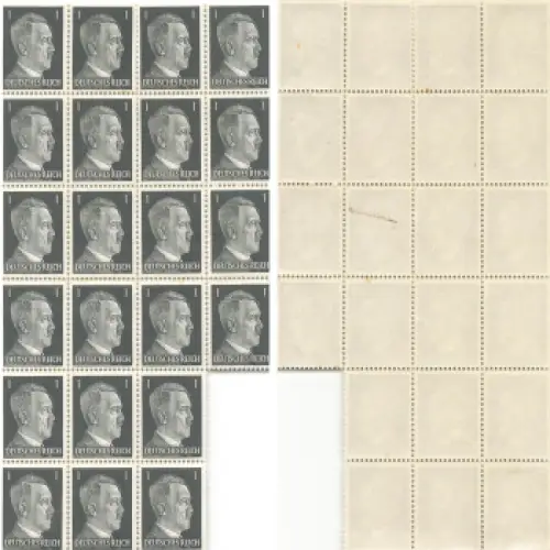 Deutsches Reich Michel 781 Adolf Hitler Bogenteil **