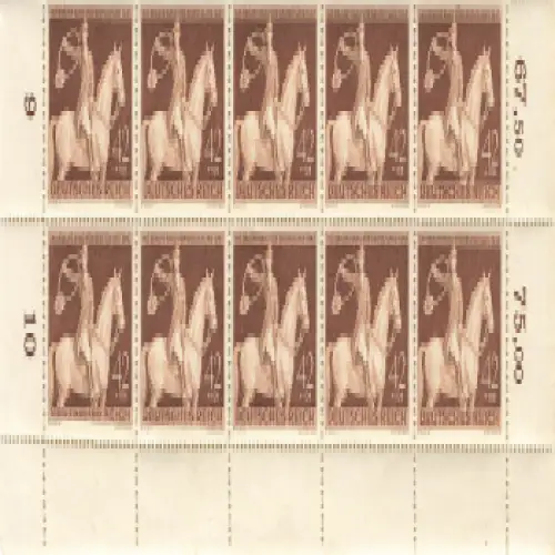 Deutsches Reich Michel 854 Das Braune Band von Deutschland Schalterbogenteil **1943