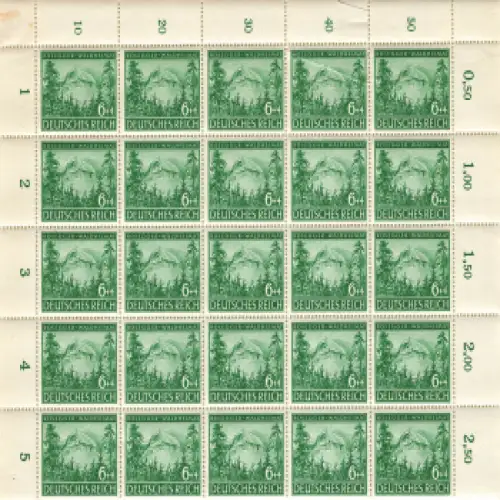 Deutsches Reich Michel 855 Peter Rosegger Schalterbogenteil **1943
