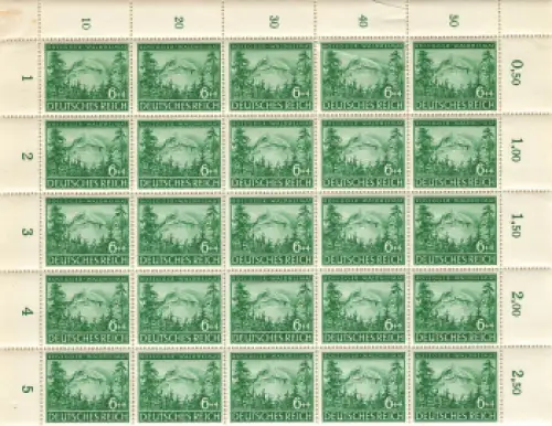 Deutsches Reich Michel 855 Peter Rosegger Schalterbogenteil **1943