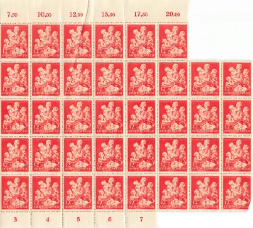 Deutsches Reich Michel 859 Winterhilfswerk WHW Schalterbogenteil **1943