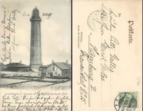 25980 Westerland-Sylt Leuchtturm Kampen o 5.9.1903