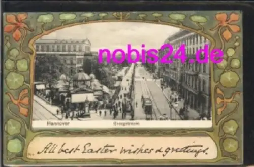 Hannover Georgstrasse Strassenbahn o 1900