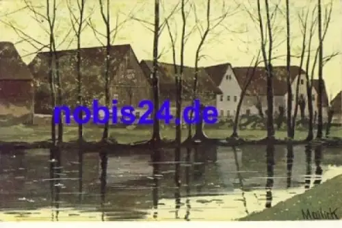 Dorfidylle  Künstlerkarte Mailick o 1910