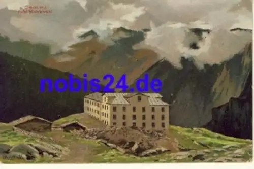Gemmi Hotel Wildstrubel Schweiz Künstlerkarte Mailick Serie 139 *ca.1910
