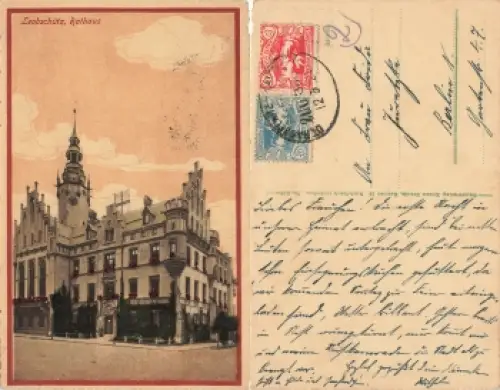 Leobschütz Schlesien Rathaus Glubczyce o 1921 - Kopie