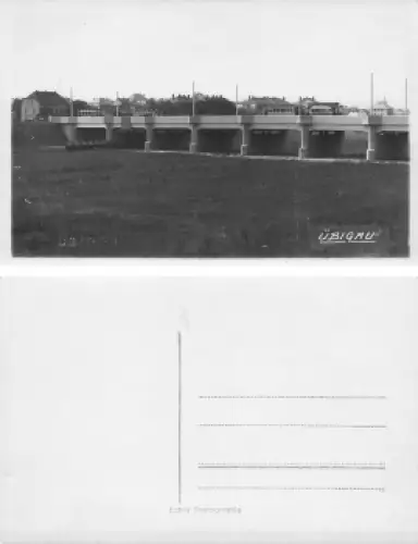 Übigau Dresden Flutgraben Brücke * um 1927