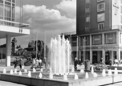 Dresden Galeriestrasse mit Ruine der Frauenkirche Echtfoto um 1970 HanichON