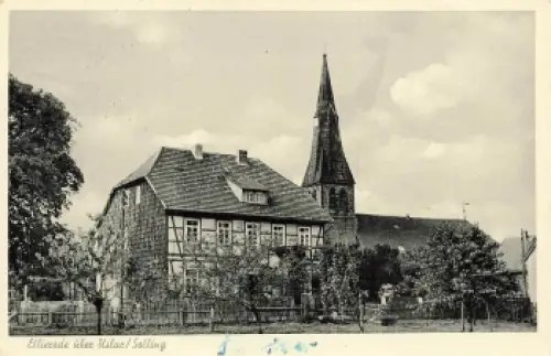 37181 Ellierode über Uslar Solling Kirche o 1956