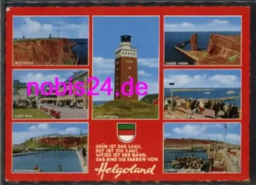 27498 Helgoland Mehrbild mit Leuchturm o 22.8.1987