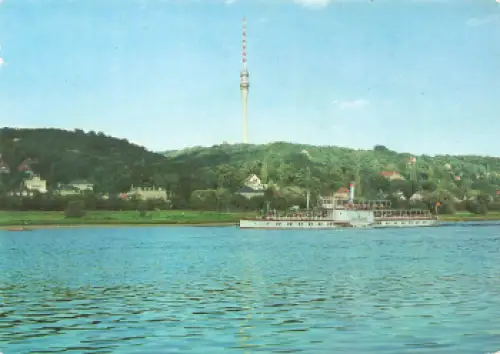 Wachwitz Dresden mit Elbdampfer "Bad Schandau" o 1990