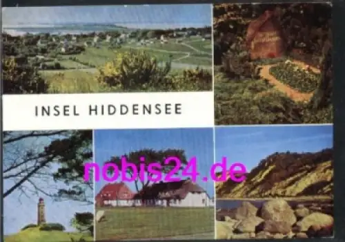 18565 Hiddensee Mehrbildkarte Denkmal Leuchtturm * 1975