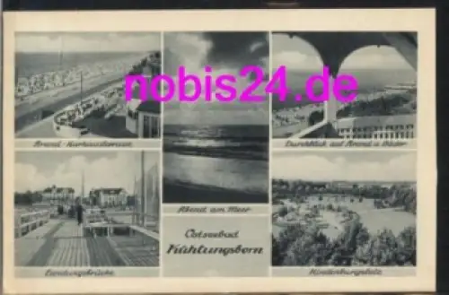 18225 Kühlungsborn Mehrbildkarte Landungsbrücke Strand o ca.1940