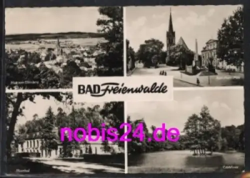 16259 Bad Freienwalde Mehrbildkarte Moorbad Kirche o23.10.1962