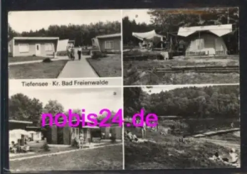 16259 Tiefensee Mehrbildkarte Herbergen Camping o 1983