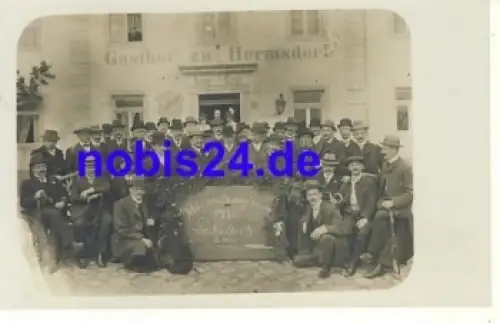 01458 Hermsdorf Ottendorf-Okrilla Gasthof Gesang Verein *ca.1912