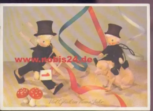 Schornsteinfeger Puppen mit Schwein, o 31.12.1959