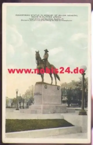 Pennsylvania Major General David McMurtrie Gregg Statue, gebr. 1925