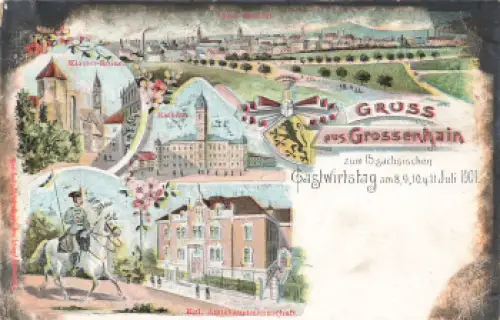 01558 Großenhain 15. sächsischer Gastwirtstag 1901 Litho