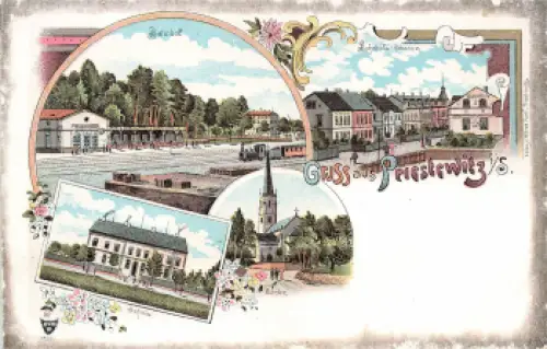 01561 Priestewitz Gruss aus ... Litho * um 1900