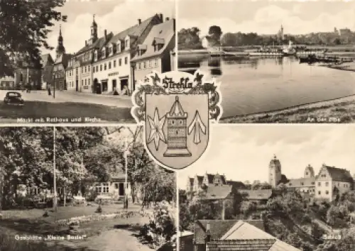 01616 Strehla Elbe Mehrbildkarte Restaurant kleine Bastei gebraucht um 1967