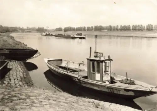 01616 Strehla Elbe Fähre "Wilhelm" gebraucht 1971