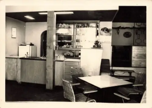 01616 Strehla Elbe Hauptstrasse Gaststätte Innenansicht  um 1969