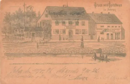 01665 Zehren Sachsen Restaurant Spitzhaus Litho o 1996