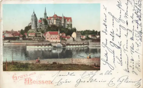 01662 Meißen Elbdampfer Bohemia o 1899