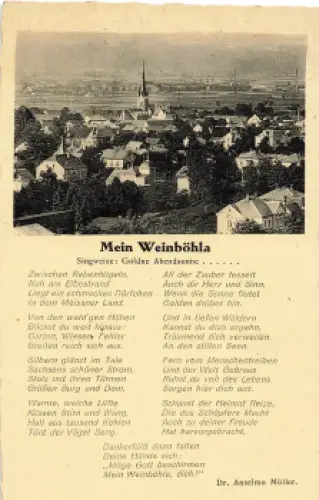 01689 Weinböhla Liedkarte von Anselmo Müller * um 1930