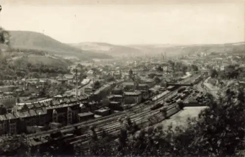 01705 Freital Hainsberg Bahnhofsgelände Gleisseite Verlag Hanich um 1956
