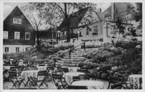 01734 Lübau Rabenau Gasthof Landpoststempel Lübau über Tharandt o 1942