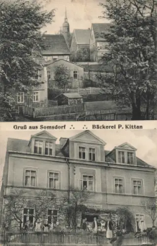 01705 Somsdorf Freital Bäckerei P. Kittan * um 1920