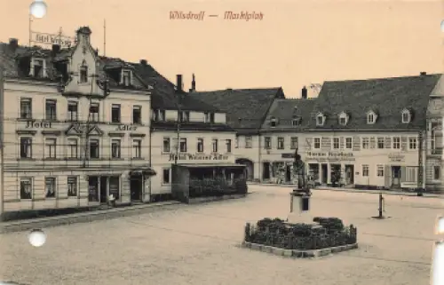 01723 Wilsdruff Sachsen Hotel Weisser Adler Marktplatz o 1912