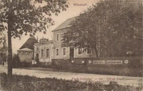 01723 Wilsdruff Sachsen Park Schänke Alfred Vogel * um 1920
