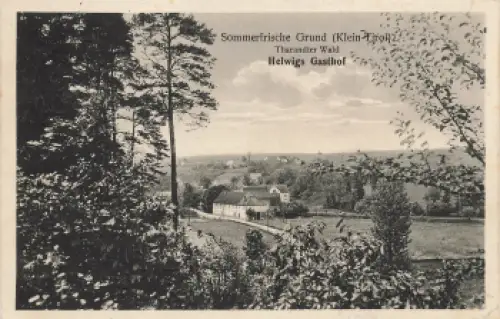 01723 Grund Wilsdruff Klein Tirol Helwigs Gasthof Landpoststempel auf AK o 1935