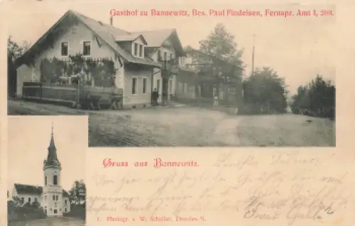 01728 Bannewitz Gasthof Paul Findeisen o 1904